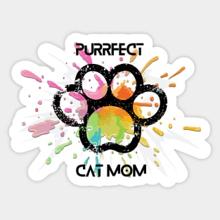 Purrfect cat mom Sticker